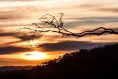 Himmelszeichnungen bei Sonnenuntergang in den Blue Mountains
