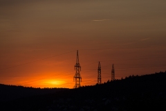 Himmlisches Licht bei Sonnenuntergang