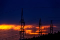 Himmlisches Licht zur blauen Stunde